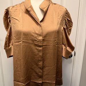 Ann Taylor Women's Gold Blouse